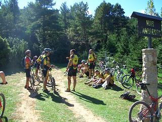 Desayunando cerca del coll de L'Assuca.